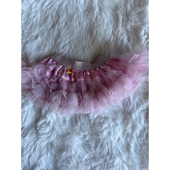 Build a Bear Pink ruffled Skirt with silver waste Band BABWS - Picture 3 of 4